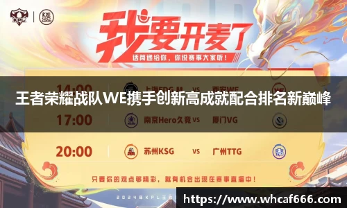 王者荣耀战队WE携手创新高成就配合排名新巅峰